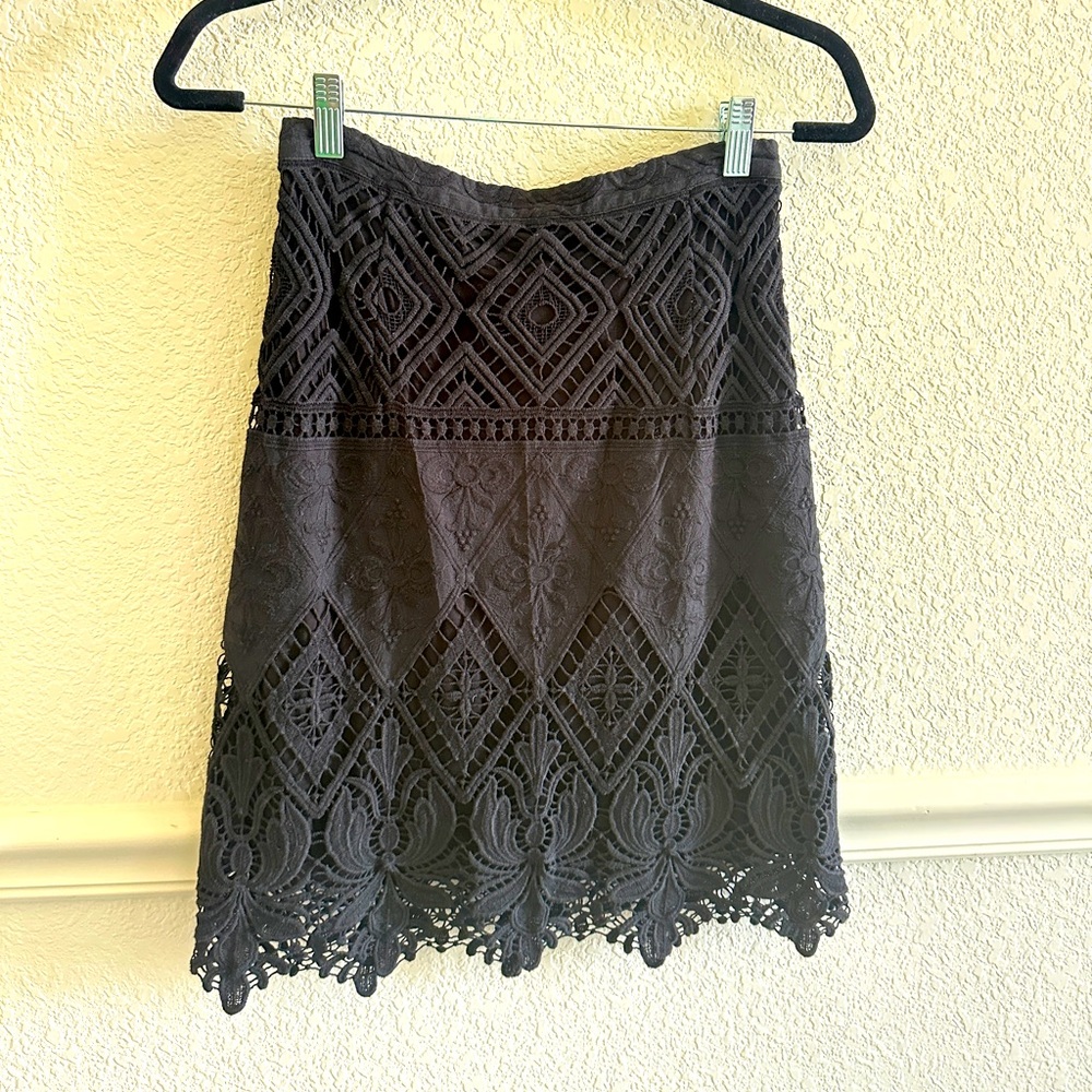 Anthropologie Black Pencil Skirt Size 2